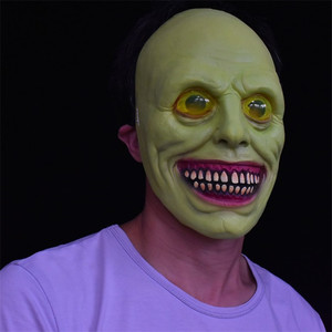 青面鬼面具男万圣节恐怖驱魔人微笑巫师丧尸僵尸头套全脸鬼屋道具