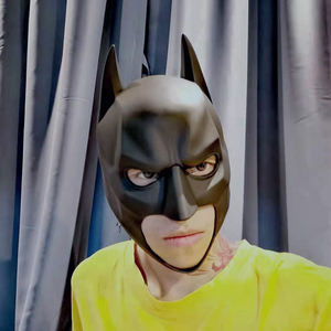 漫威蝙蝠侠头盔帅气漫展cos面具男超人皮套头套全脸网红劫匪面罩