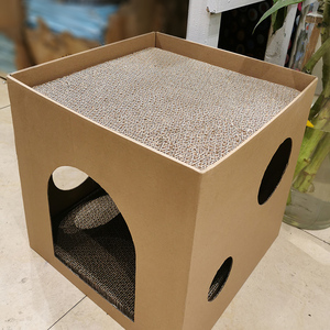 猫咪磨爪玩具瓦楞纸猫抓板双层纸箱猫窝一体房子耐磨不掉屑猫爪板