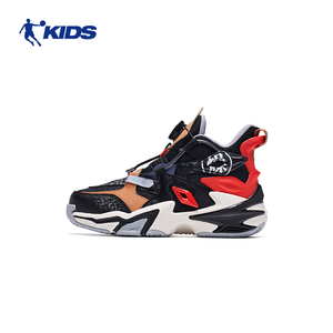 【质燥】乔丹儿童篮球鞋男童春季专业旋钮自动系鞋带球鞋t5210180