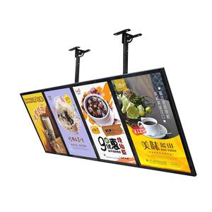 外墙门口美甲店悬挂式灯箱广告牌悬挂门头奶茶店装饰画小吃点餐