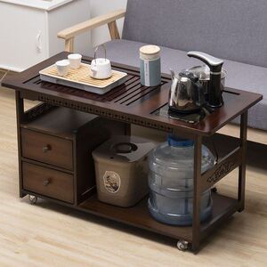 00福禄舰旗店淘宝茶几带全自动茶具荼桌实木大板茶桌椅组合简约功夫