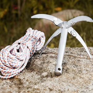 000人付款淘宝钩子割草虎爪打捞野钓拉折叠飞水草四角锚刀装备神器