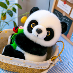 仿真熊猫公仔玩偶大小熊猫抱枕可爱布娃娃毛绒玩具女孩生日礼物男