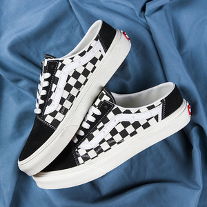 vans鞋黑白棋盘