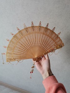 天官赐福花城金箔扇子cos道具血雨探花定做原创设计