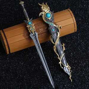 仙剑奇侠传魔剑武器装备模型纯阳雪名赤霄红莲合金兵器刃