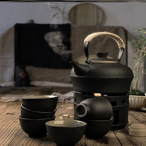 老式黄酒煮酒器温烫酒壶家用中式花雕日式烛台复古分酒器怀旧烧酒