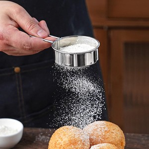 304不锈钢糖粉筛手持面粉筛抹茶可可粉过筛网撒粉器家用烘焙工具