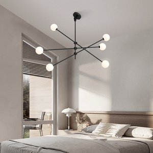 阁楼斜顶房吊灯现代简约尖顶斜面卧室餐厅loft复式客厅斜坡屋顶灯