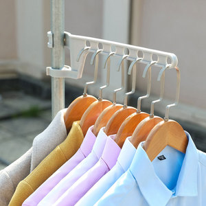 晾衣架多孔晒衣架可拆卸七孔便携卡扣防滑阳台晾晒移动室外衣架杆