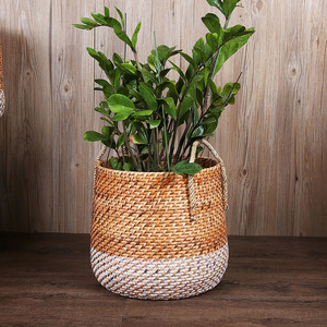 shaun和george淘宝印尼藤编花盆套大尺寸花篮子手工艺编织花筐加高