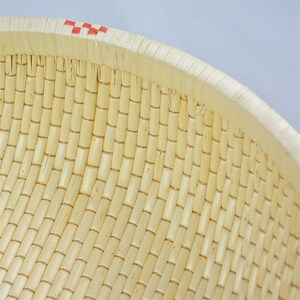 手工柳条编织簸箕圆形