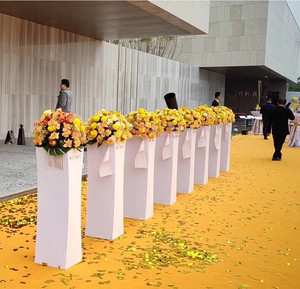 000人付款淘宝开业开工庆典鲜花柱剪彩柱小蛮腰柱托盘花球立柱迎宾