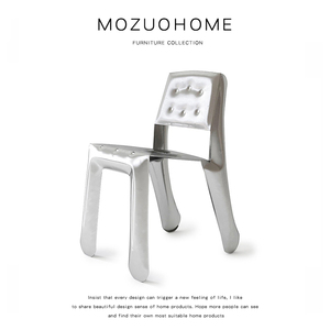 MOZUO墨佐北欧设计师不锈钢家具陈列艺术道具靠背椅ins网红气球椅