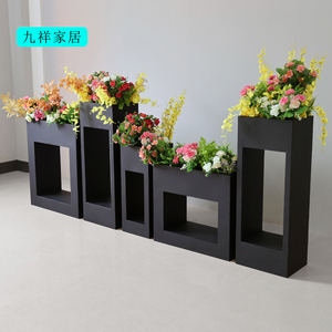 餐厅室内户外创意花架隔断铁艺花箱防锈金属花槽组合移动外摆围栏