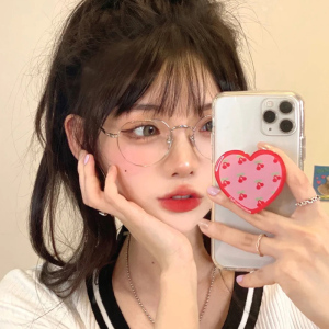 银色圆框眼镜近视女韩版潮网红ins风素颜金属框小脸款可配有度数