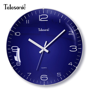 telesonic天王星客厅挂钟石英钟家用时尚静音凸透镜面餐厅壁钟表