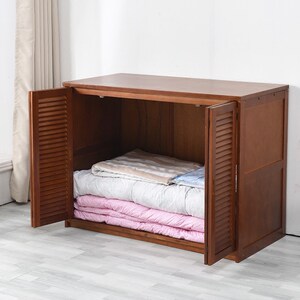 放被子的专用柜大容量棉被卧室柜子靠墙储物柜家用实木衣服收新潮