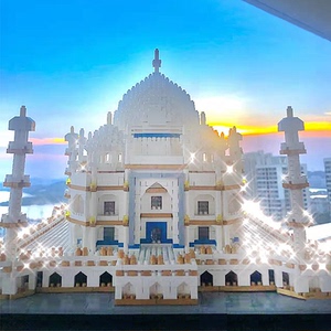 泰姬陵宫殿微颗粒拼插建筑模型乐高积木益智高难度拼图女孩子礼物