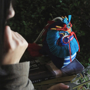 龙香包挂件端午礼盒艾草大香囊卡通青王的手创刺绣手工