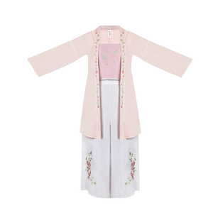 池夏初见:蔷薇原创改良汉服宋制宋裤褙子春季女套装