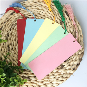 空白书签纸质彩色手工制作diy材料包自制文艺小清新糖果色手绘卡水彩