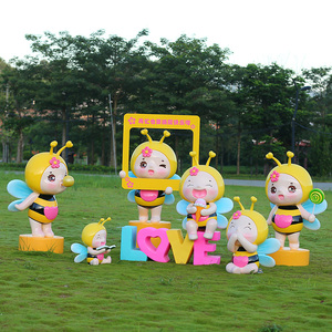 tb4163256600淘宝大型别墅房地产园林景观小品卡通动物蜜蜂摆件花园