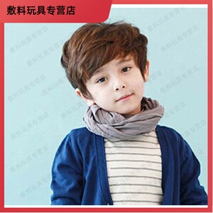 儿童假发男孩小孩短发假头套男童蓬松帅气纹理烫学生韩版宝宝发套