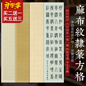 书法专用宣纸四尺对开篆书宣纸楷书方格纸28格40格56格六尺对开隶书