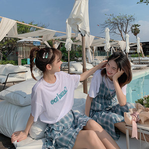 闺蜜装姐妹仙女吊带裙套装夏季2020新款韩版法式小众连衣裙两