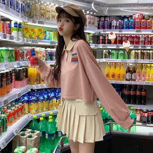 卫衣加半身裙两件套学生韩版ulzzang百搭vetiver薄款泫雅学院风