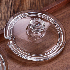 玻璃杯盖单卖盖子玻璃盖杯子配件透明花茶壶盖早餐杯盖大肚杯盖子