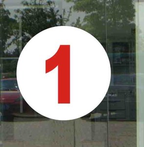 排号衣服贴卡通顺序比赛亚克力数字贴纸自粘牌号牌号码服装店