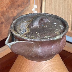 日本备前烧 七十七代金右衛門 金陶苑陶弘造窑变胡麻宝瓶复古