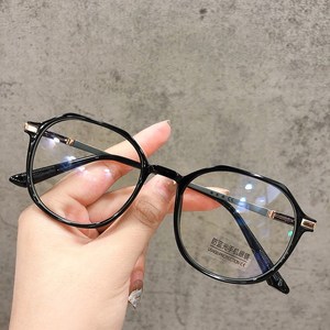 透明眼镜框配有度数防雾防蓝光防辐射变粉紫蓝色定制树脂镜片近视