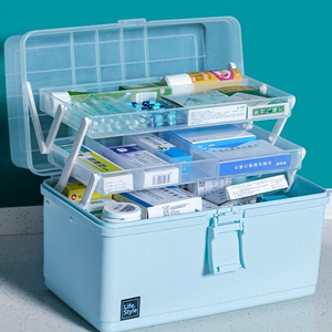 药箱家庭装医疗急救出诊家用大容量药盒收纳医护箱小号药品医药箱