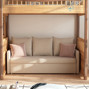 实木沙发床多功能衣柜