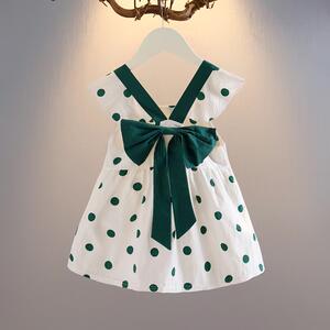 zara童装女童背心连衣裙夏季波点儿童2022中小童蝴蝶纯棉吊带裙子