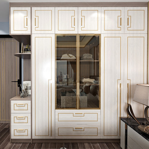 轻奢整体衣柜定制卧室定做衣帽间移门新中式柜门全屋定制家具整体