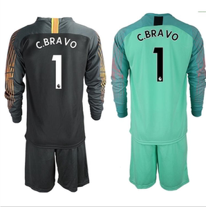 18-19曼城守门员球衣印号1号布拉沃31号埃德森足球服 门将服