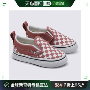 韩国直邮Vans 运动休闲鞋 [VANSTO] 儿童彩色 格子滑板 Slipon 舌