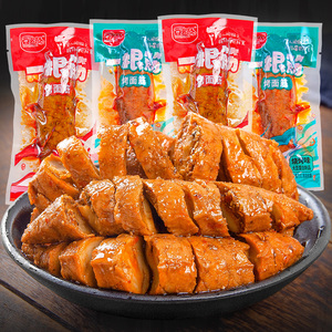豆多奇一根筋烤面筋1000g辣条小吃手撕素肉休闲即食麻辣豆干零食