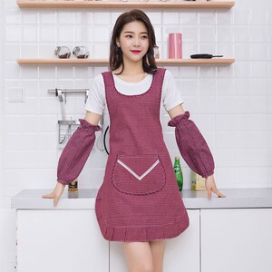 900人付款淘宝厨房纯棉布围裙女家用时尚背心式高端可调节罩衣春秋带