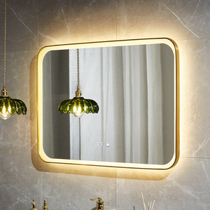 不锈钢边框镜子led智能浴室镜带灯挂墙卫生间洗手间镜子壁挂定制
