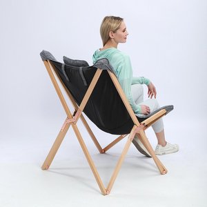 户外可折叠椅子便携式有靠背的钓鱼椅露营休闲凳子美术生实木懒人