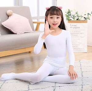 儿童打底衣肤色薄款秋季女孩打底衫圆领舞蹈服低领内衣中童肉色