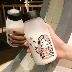 水杯女学生韩版塑料防漏情侣大容量防摔简约卡通个性可爱男儿童杯