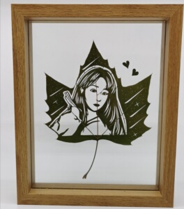 叶雕定制照片手工雕刻树叶刻画人像送f男女朋友闺蜜毕业季生日