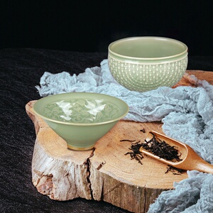 瓷碗笠陶州瓷盏日瓷青功夫耀本x窑杯品器斗杯茗茶